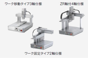 ワーク移動タイプ3軸仕様　ZR軸付4軸仕様　ワーク固定タイプ2軸仕様